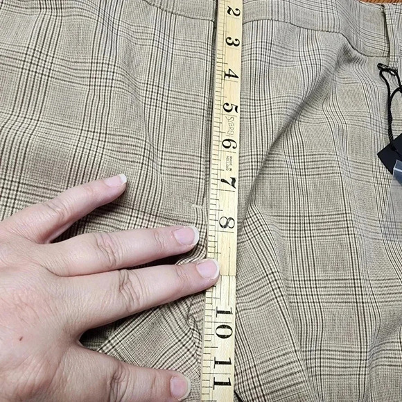 NWT Lane Bryant The Lena Moderately Curvy Fit Plus Size 22R Trouser Tan Plaid - Picture 4 of 9